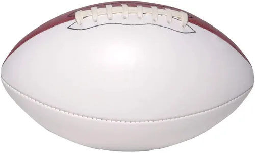 Balón de fútbol americano en blanco para autógrafos de tamaño reglamentario completo de 30 cm | Tamaño oficial 9 | Balón de trofeo de fútbol para