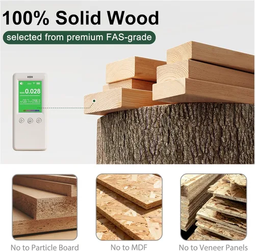 Vista 6 de Sillas de comedor 100% de madera de roble macizo, sillas de comedor modernas de mediados de siglo con respaldo redondeado, sillas de cocina, juego