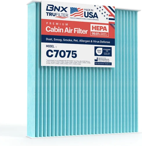 Vista 17 de BNX TruFilter C7001 - Filtro de aire de cabina HEPA, 99.97 %, compatible con Chevrolet: Avalanche, Silverado, Suburban, Tahoe; compatible