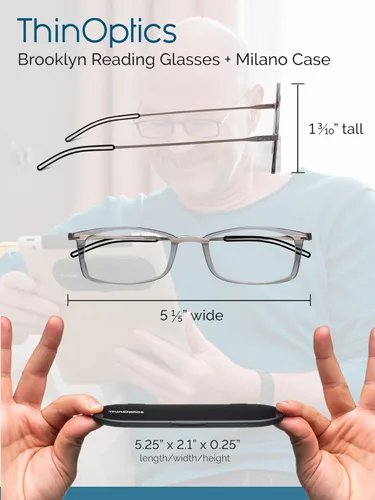 Vista 5 de ThinOptics unisex-adult Reading Glasses Rectangular Reading Glasses