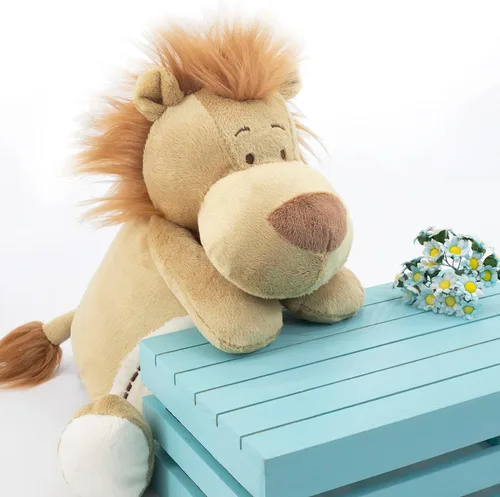 Vista 6 de Animal de peluche de león para microondas, refrescante y calentable para calambres, juguetes de peluche para la hora de acostarse, regalos de león