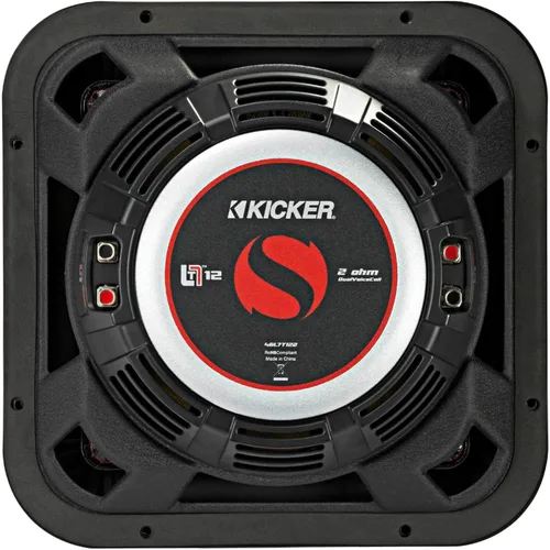 Vista 5 de Kicker 46L7T122 L7T L7-Thin - Subwoofer delgado de 12 pulgadas (30 cm), bobina de voz doble, 2 ohmios, 600 vatios