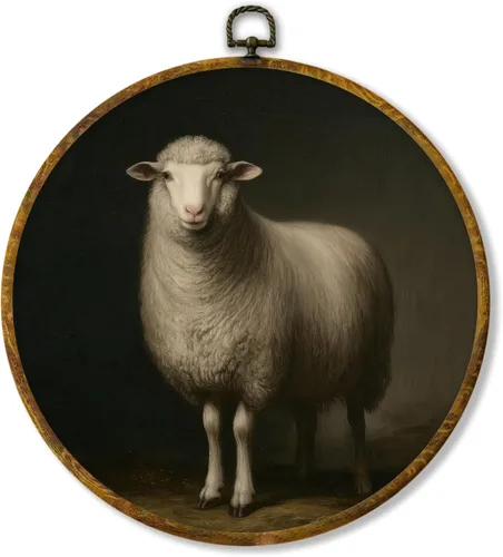 Vista 35 de Hiuwevt Decoración de pared ovalada rústica para el día de la lavandería, impresiones de lienzo retro con marco de perro de campo, decoración