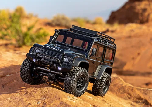 Vista 8 de Traxxas TRX-4M Land Rover Defender 1/18 escala 4X4 oruga (negro)