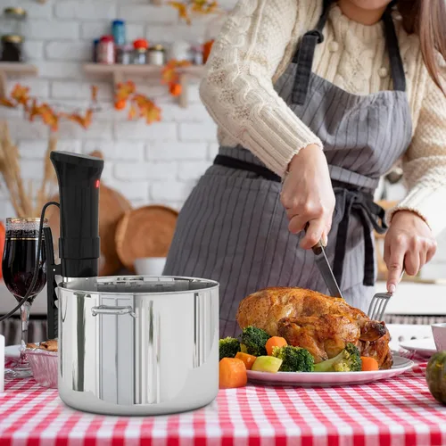 Vista 5 de APQ - Olla Sous Vide de 1100 W, cocina profesional de inmersión térmica con abrazadera ajustable, máquinas Sous Vide con temperatura/temporizador