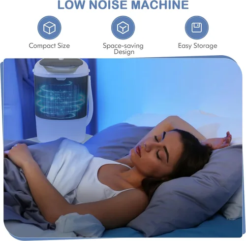 Vista 6 de Giantex Mini lavadora portátil, lavadora de ropa e hilandero, capacidad de 5.5 libras, pequeña lavadora de lavandería compacta para apartamento