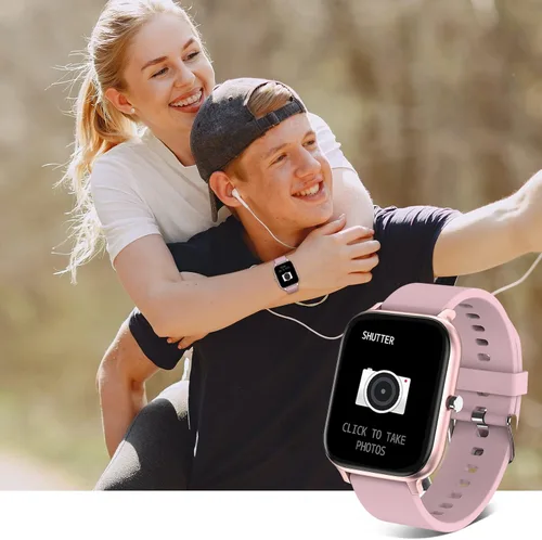 Vista 5 de Reloj inteligente para hombres y mujeres, compatible con iPhone, Samsung, teléfono Android, pantalla táctil completa de 1.69 pulgadas, IP68