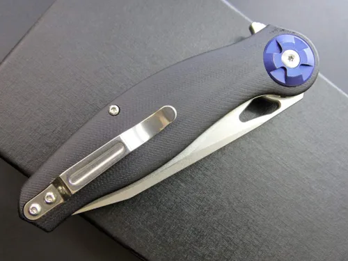 Vista 6 de Eafengrow EF76 Cuchillo plegable para acampar EDC Cuchillo de bolsillo con mango G10 y hoja D2 lavada a la piedra Herramienta de caza al aire libre