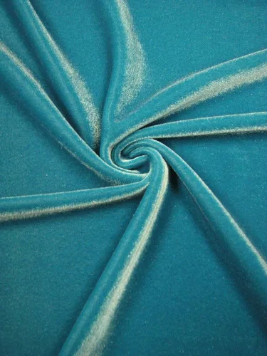 Vista 18 de Tela de poliéster sólido Spandex Velvet 2 Ways Stretch peso medio - por The Yard (negro)