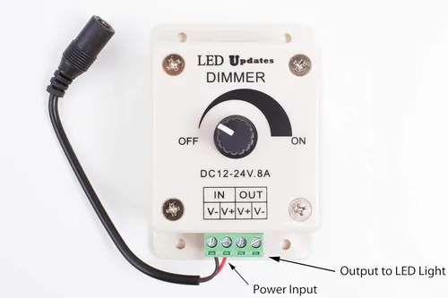 Vista 5 de Control de atenuador de luz LED con conector CC hembra Cable de enchufe para tira de luz LED, módulo, luz debajo del gabinete, luz LED de espejo