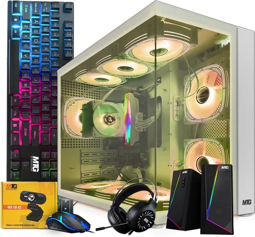 Vista 11 de MTG Khuno Gaming Tower PC- Intel Core i7 4ª generación, GTX 1660S 6GB 192bits, 16GB RGB ARGB Ram, 1TB Nvme, combo de cámara web gamer, Windows 11 Pro
