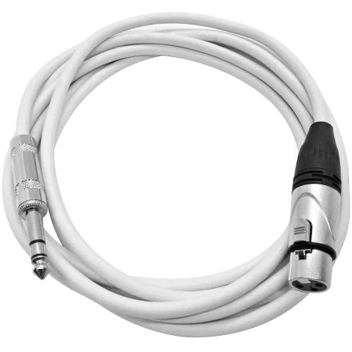 Vista 4 de Seismic Audio - SATRXL-F2 - Cable de conexión XLR verde de 2 pies hembra a 1/4" TRS