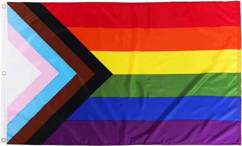 Vista 12 de TOPFLAGS Bandera del orgullo para exteriores, banderas de orgullo de progreso para exteriores, 10 x 15 pulgadas, grande, gay, bisexual, LGBTQ + arco