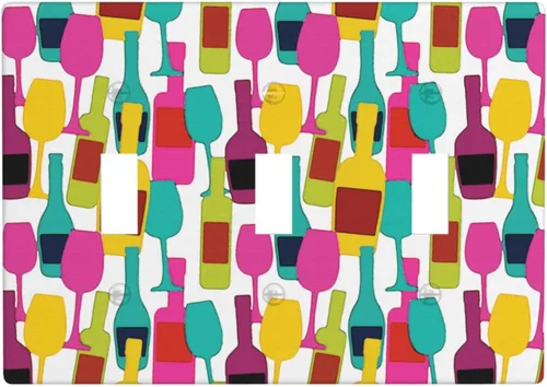 Vista 13 de Placa decorativa de pared eléctrica decorativa con bandera estadounidense, escopeta de doble palanca, placa de cubierta de interruptor de luz de 2