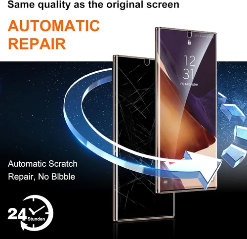 Vista 4 de [Paquete de 2 + 2] UniqueMe compatible con Samsung Galaxy Note 20 Ultra de 6.9 pulgadas de poliuretano termoplástico suave [sin cristal] y protector
