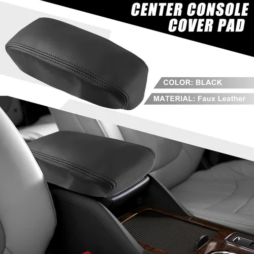 Vista 2 de Almohadilla de consola central de automóvil, impermeable, protector de caja de asiento, color negro para Toyota 4Runner 1996-2002