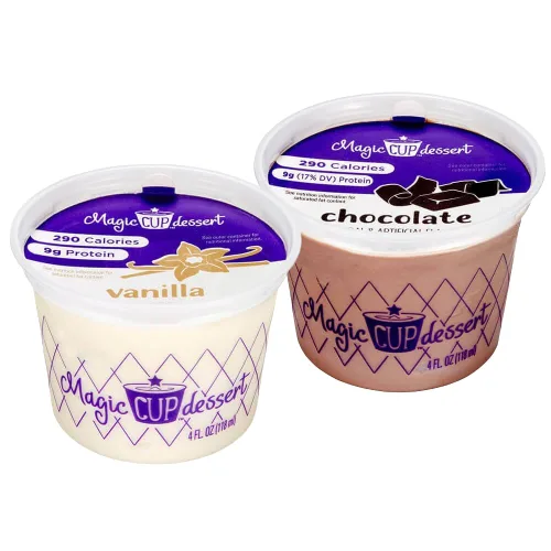 Vista 3 de Magic Cup Paquete variado de suplementos nutricionales, 4 oz. taza (paquete de 24) (6 Choc, 6 vainilla, 6 mantequilla de nueces, 6 bayas silvestres)