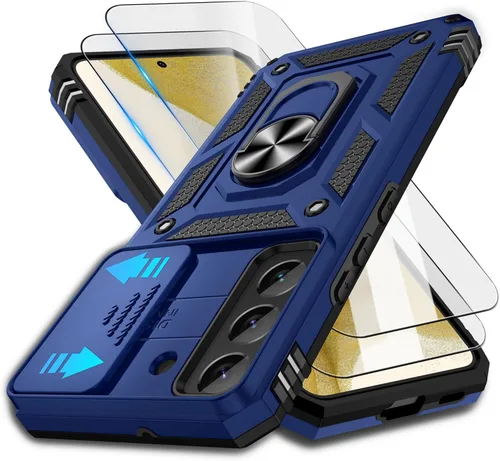 Vista 23 de Funda para Samsung Galaxy Note 20 5G con (2 piezas) protector de pantalla HD, resistente a prueba de golpes con soporte de rotación de 360°