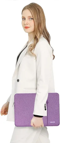 Vista 134 de MOSISO Funda vertical de poliéster con bolsillo para laptop de 13 pulgadas, para computadora MacBook Air M4, M3, M2 y M1 de 2025 a 2018 y Pro M2