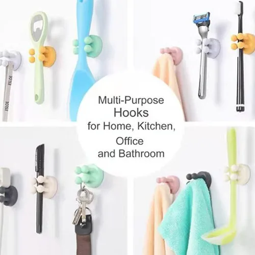 Vista 4 de Portacepillos de dientes de silicona para baños, soporte de afeitar para ducha, soporte de cepillado de dientes, soporte de pared para cepillo