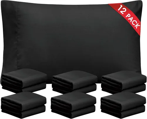 Vista 24 de FreshCulture Juego de 2 fundas de almohada beige tamaño Queen, cierre de sobre, tela de microfibra cepillada suave, 20 x 30 pulgadas, juego de 2