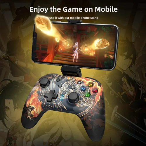 Vista 8 de EasySMX Switch Pro Controlador para Nintendo SwitchLiteOLEDPCiOSAndroid, controlador de interruptor inalámbrico con 4 botones programablesdoble