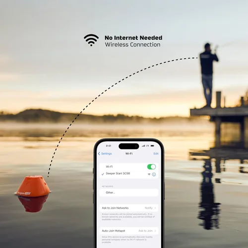 Vista 5 de Deeper Start Fish Finder - Portable and Depth Finder for Recreational Fishing from Dock, Shore, Bank or Kayak Castable Deeper Smart Sonar with