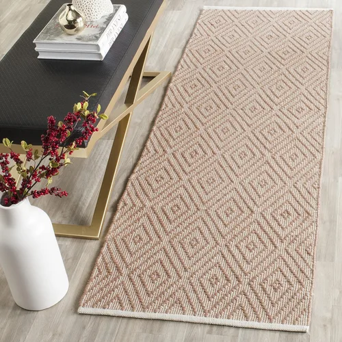 Vista 14 de Safavieh MTK811A-57, alfombra de área de algodón, marfil, tejida a mano, colección Montauk., Algodón, Beige / Marfil