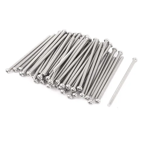 Vista 5 de uxcell Tornillos Phillips de cabeza cruzada de acero inoxidable 304 M2 x 0.118 in 60pcs