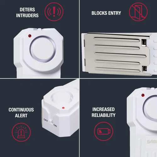 Vista 2 de SABRE Kit de seguridad para campus en casa y visitante con gel de pimienta y alarma de tope de puerta, 25 ráfagas, rango de 12 pies (13.1 ft)