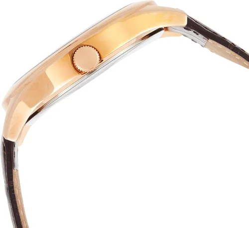 Vista 3 de GUESS - Reloj de cuarzo de acero inoxidable para hombre con correa de piel color negro 21 modelo W0792G3
