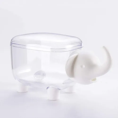 Vista 10 de Caja de almacenamiento creativa a prueba de polvo, para papelería de oficina, palillos de dientes, hisopos de algodón, etc. (elefante) (negro)