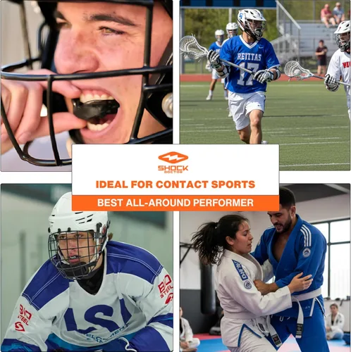 Vista 6 de Shock Doctor Gel Max - Protector bucal, protección resistente y ajuste personalizado, para adultos y jóvenes