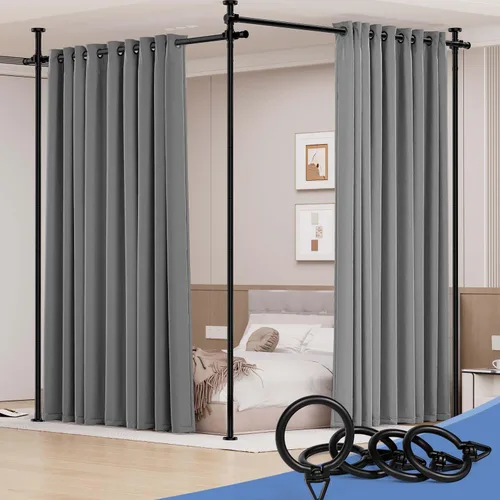 Vista 15 de Divisor de habitación de 6 pies de pantallas plegables de privacidad, 3 paneles divisores de habitación con diseño independiente, divisor de pared