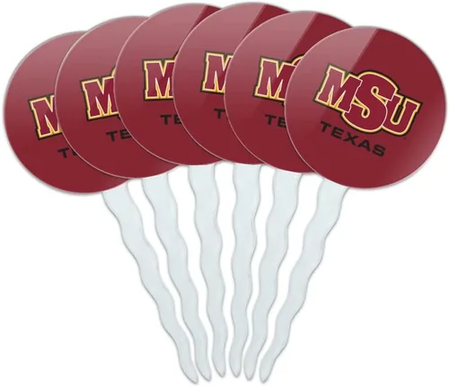 Vista 218 de GRAPHICS & MORE Abilene Christian Primary Logo Cupcake Picks Toppers Decoración Set de 6 Universidad Cristiana de Abilene
