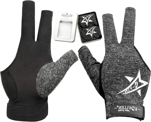 KONLLEN Billiards Gloves for Left Hand/Right Hand L/XL Pool Gloves Professional Non-Slip Adjustable Breathable Snooker Gloves Popular Sizes for Men