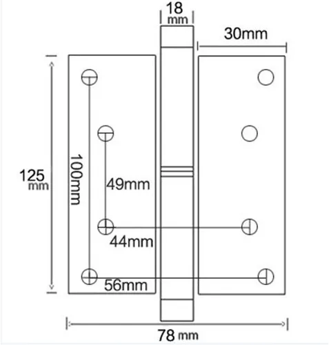 Vista 2 de Ranbo Bisagras de puerta de resorte de cierre automático de 5 pulgadas, acero inoxidable 304, tensión ajustable, cierre suave automático, bisagras