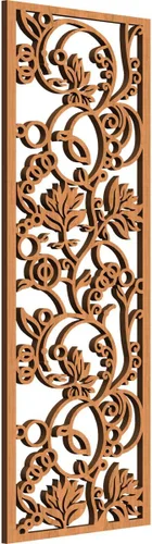 Ekena Millwork WALW10X25X0250CAPCH Paneles de pared de madera con calado decorativo caspio, 9 3/8 pulgadas de ancho x 24 3/8 pulgadas de alto, cereza