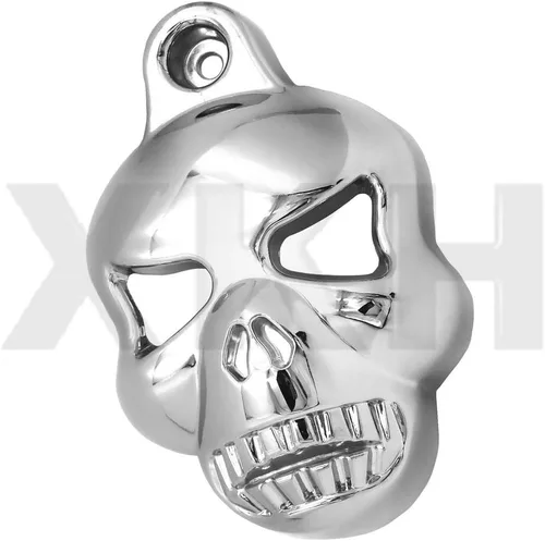 Vista 4 de SMT-Cubierta de cuerno de calavera cromada compatible con Harley Big Twins V-Rods Stock Cowbell 1992-2013 [B00RUEPWSE]