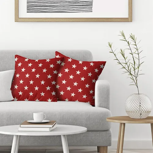 Vista 64 de Juego de 2 fundas de almohada de 16 x 16 pulgadas, diseño de estrellas azules del Día de la Independencia, almohadas decorativas para exteriores