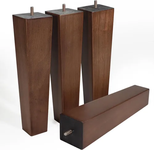 Vista 8 de WEKIS Patas de Muebles de Madera Maciza de 3 Pulgadas, Patas de Madera Natural de Mediados de Siglo para Reemplazos de Muebles para Patas de Sofá