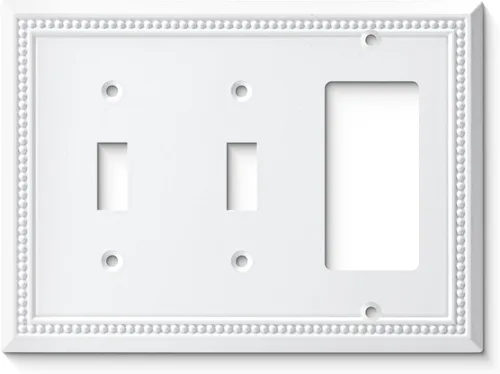 Vista 23 de Sunken Pearls - placa decorativa de pared, placa decorativa de pared, tapa de salida de la placa del interruptor, aleación de zinc sólida y duradera