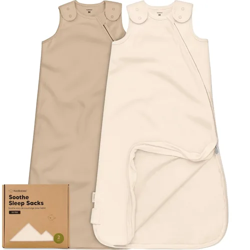 Vista 17 de Paquete de 2 sacos de dormir orgánicos para bebé, 100% algodón, suave y transpirable, manta de 0.5TOG para bebé, saco de dormir para niños pequeños