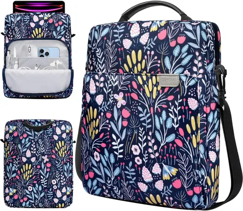 Vista 25 de TiMOVO - Funda para tablet de 9-11 pulgadas con correa para el hombro para iPad 11 pulgadas A16 2025, iPad 10.ª generación 10.9"/10.2", Galaxy Tab