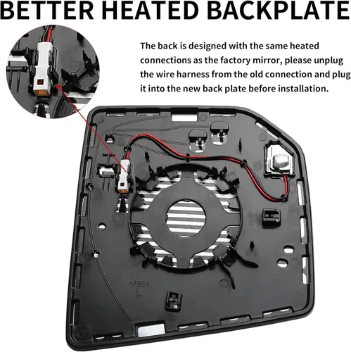 Vista 4 de Espejo lateral del conductor de repuesto para Ford F150 2015 2016 2017 2018 2019 2020 - Espejo convexo, espejo retrovisor lateral izquierdo