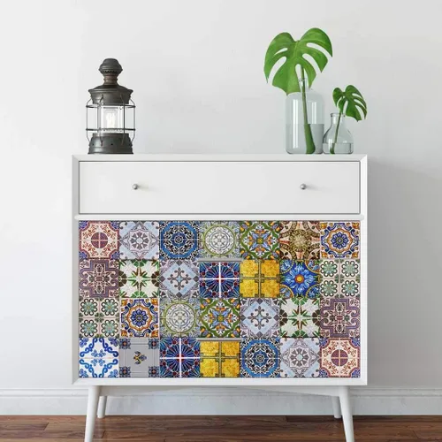 Vista 5 de RoyalWallSkins Calcomanías decorativas para azulejos de 4 x 4 pulgadas, juego de 16 unidades, autoadhesivas para azulejos de cocina, baño