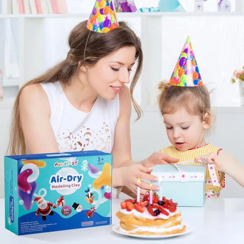 Vista 6 de Arcilla de secado al aire de 102 colores, plastilina para modelar para niños, plastilina mágica para modelar, kit de plastilina para moldear DIY