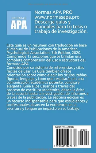 Vista 2 de Resumen de Normas APA, Séptima Edición Todo lo que necesitas para convertirte en un experto de APA (Traducción) (Spanish Edition)