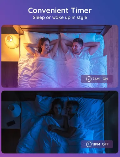 Vista 5 de Govee Bombillas inteligentes, bombilla que cambia de color, funciona con Alexa y Google Assistant, 16 millones de colores RGBWW, bombillas LED WiFi
