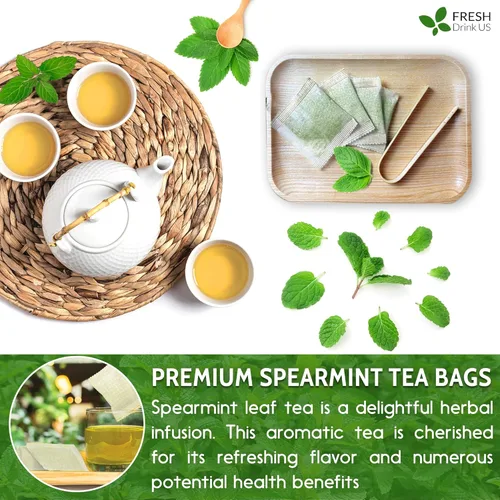 Vista 557 de FreshDrinkUS, 135 bolsas de té de jengibre y cúrcuma premium, ingredientes 100% naturales, mezcla hecha a mano de té de hierbas de cúrcuma